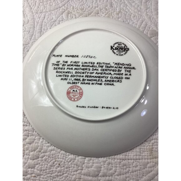 Set of 3 Plates Norman Rockwell Heritage Collection Limited Edition By Knowles - Picture 6 of 8